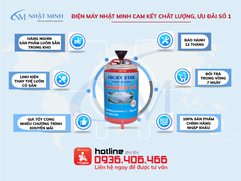 Bảo hành chính hãng tại điện máy Nhật Minh