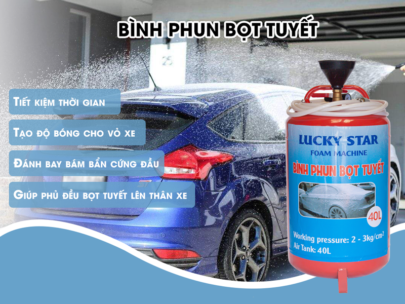 Ưu điểm của bình phun bọt tuyết sắt 40 lít