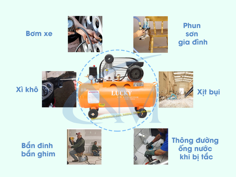 Ứng dụng thực tiễn của máy nén khí Lucky