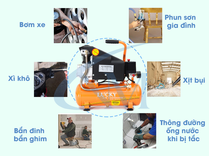 Ứng dụng vào đời sống của máy nén khí có dầu