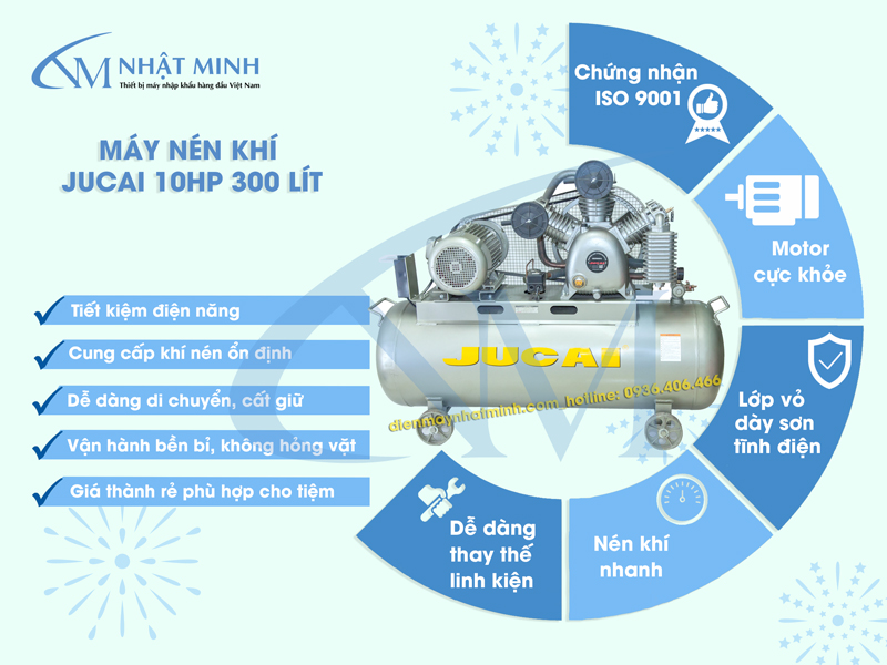 Ưu điểm của máy nén khí jucai