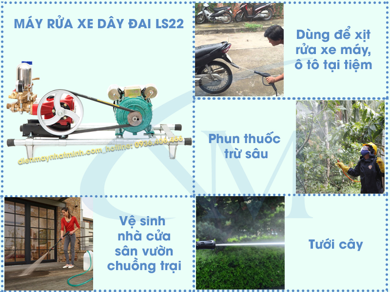 Ứng dụng thực tiễn  của máy rửa xe LS22