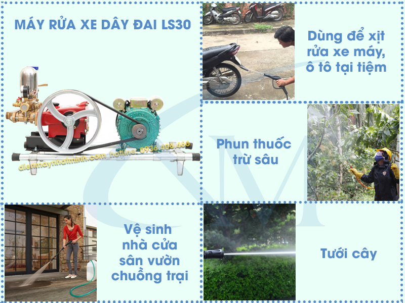 Ứng dụng thưc tế của máy rửa xe LS30