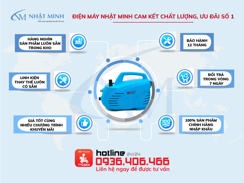 Cam kết chính hãng từ điện máy Nhật Minh