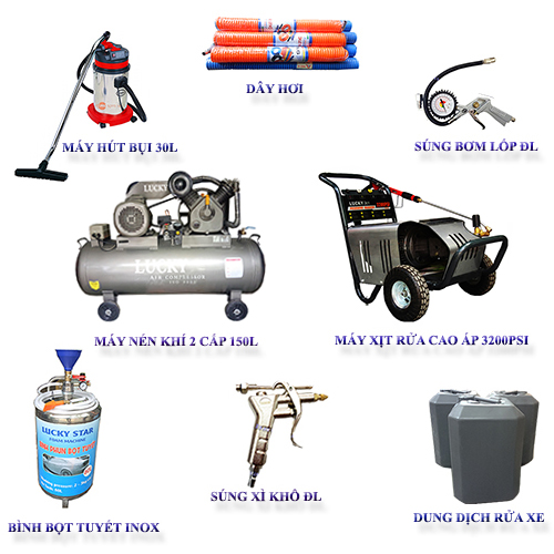 BỘ THIẾT BỊ RỬA XE Ô TÔ CAO ÁP 3200PSI/380V